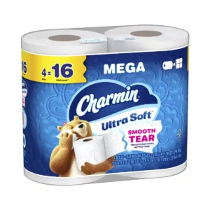 Ultra Soft Smooth Tear Toilet Paper - 4 Mega Rolls