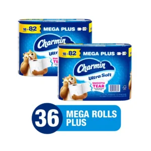 Ultra Soft Smooth Tear Toilet Paper - 36 Mega Plus Rolls